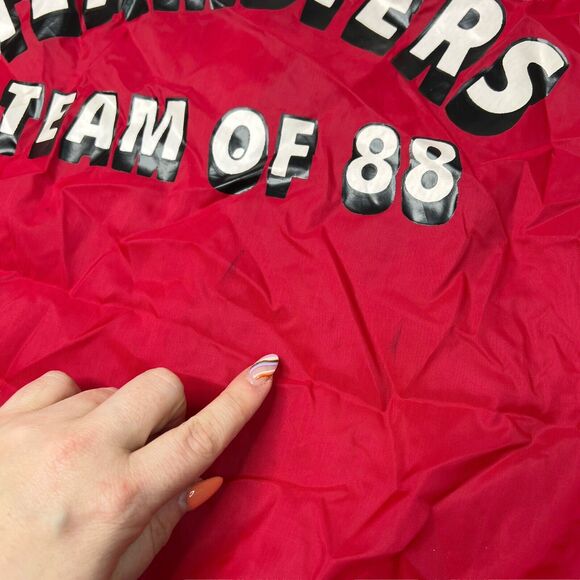 Vintage Teamsters Team of 88 Zip Up Lightweight Windbreaker Jacket Red Adult XL - Picture 4 of 7